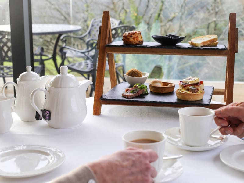 savoury aft tea in restaurant
